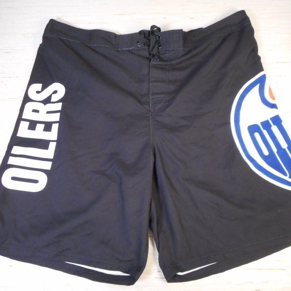 Edmonton Oilers NHL Swim Trunks XL – Official Licensed Board Shorts Black - Picture 1 of 4